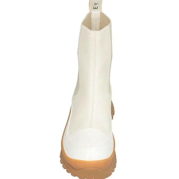 Stella Mccartney Trace Light Texture Ankle Boots in Beige Polyurethane Size 38 - Picture 4 of 9